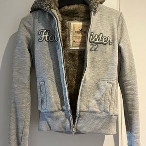 XS Hollister Fur Hoodie